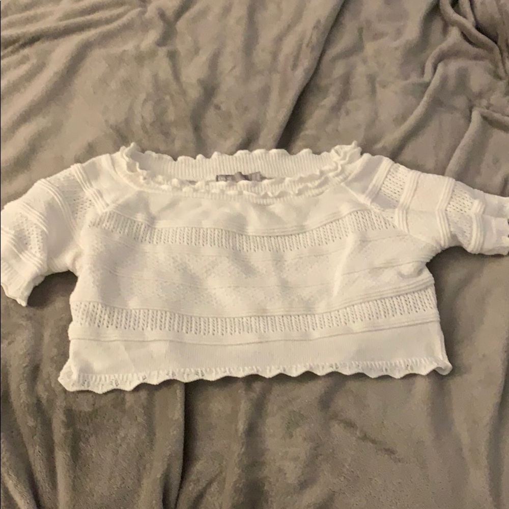 ASOS white knitted crop top (us14)